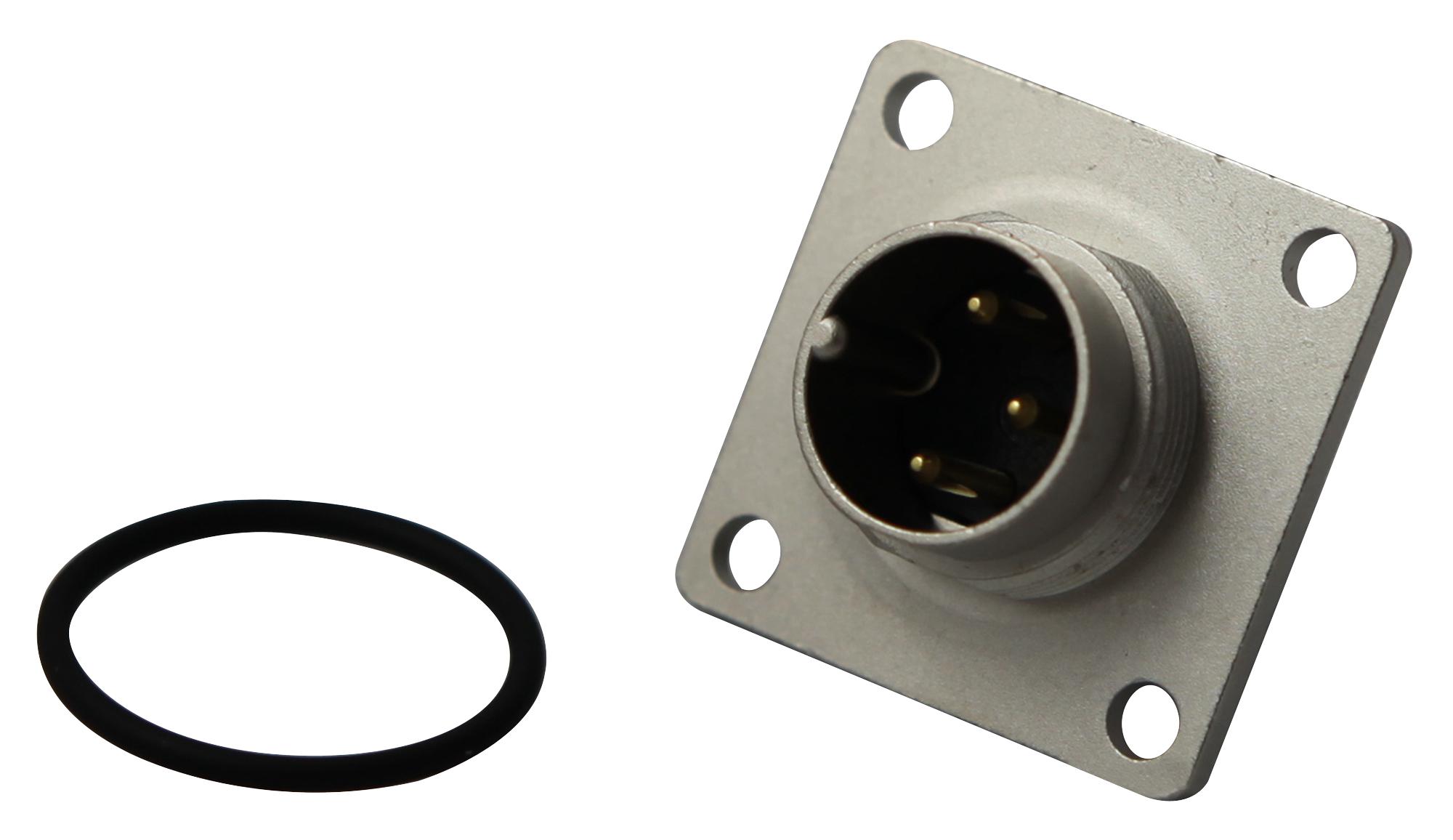 Lumberg 0318 12 Plug, Flange Chassis, 12 Way