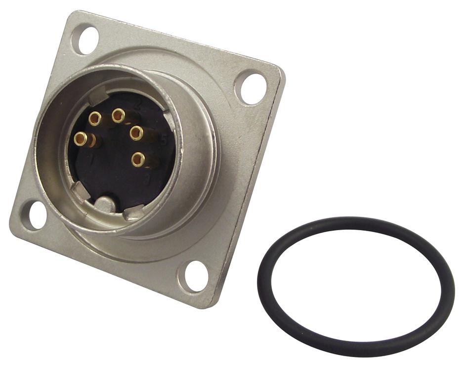 Lumberg 0318 05 Plug, Flange Chassis, 5 Way