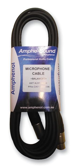 Amphenol Sine/tuchel Ca01-02-A-006 Lead, Xlr, Microphone, 6M