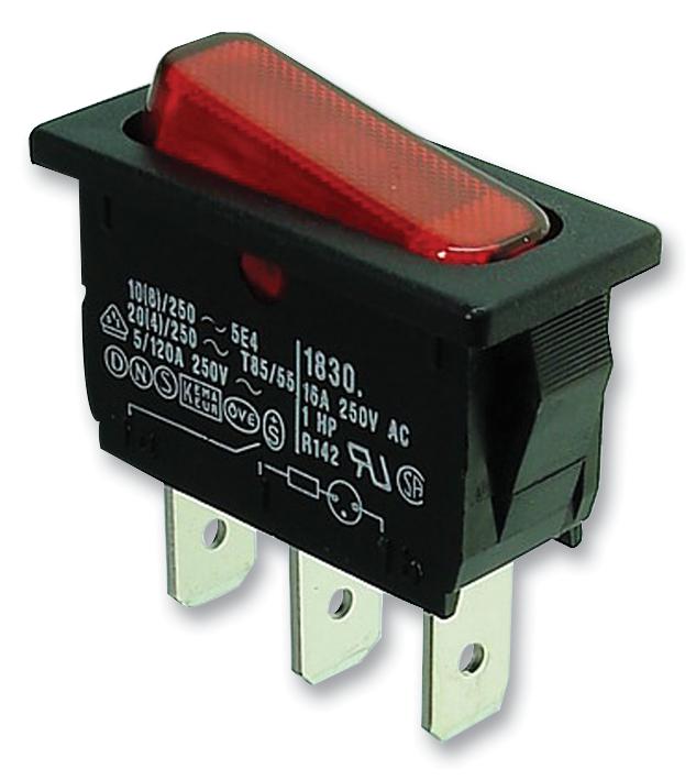 Marquardt 1830.3112-02 Switch, Spst, Red Illumination