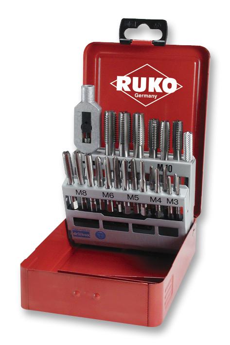 Ruko 245002 Hand Tap Set, Hss, 22-Pc