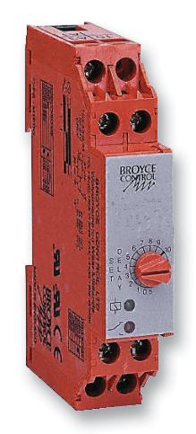 Broyce Control M1Ein 24Vac/dc//230Vac 2-60Secs Timer, Interval, 230Vac, 2-60 Secs