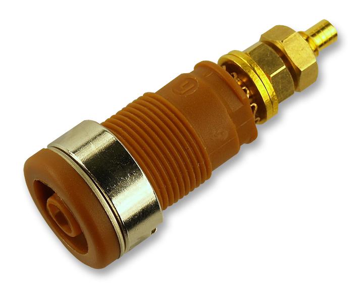 Hirschmann Test And Measurement 972354105 Socket, 4mm, Safety, Brown, Mvl S