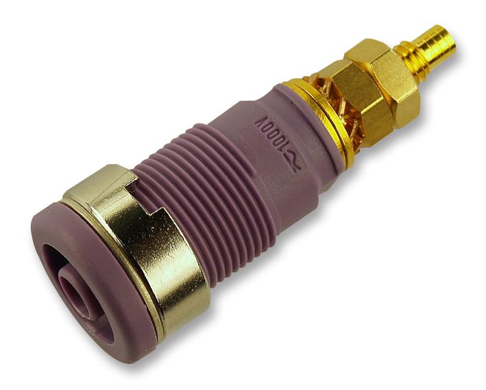 Hirschmann Test And Measurement 972354109 Socket, 4mm, Safety, Violet , Mvl S