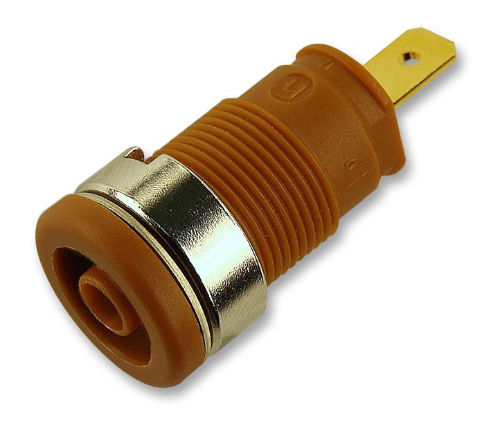 Hirschmann Test And Measurement 972355105 Socket, 4mm, Safety, Brown, Mvl S