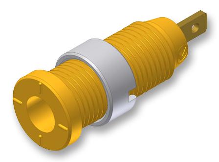 Hirschmann Test And Measurement 975455703 Socket, Safety, 2mm, F2, Yellow , Pms