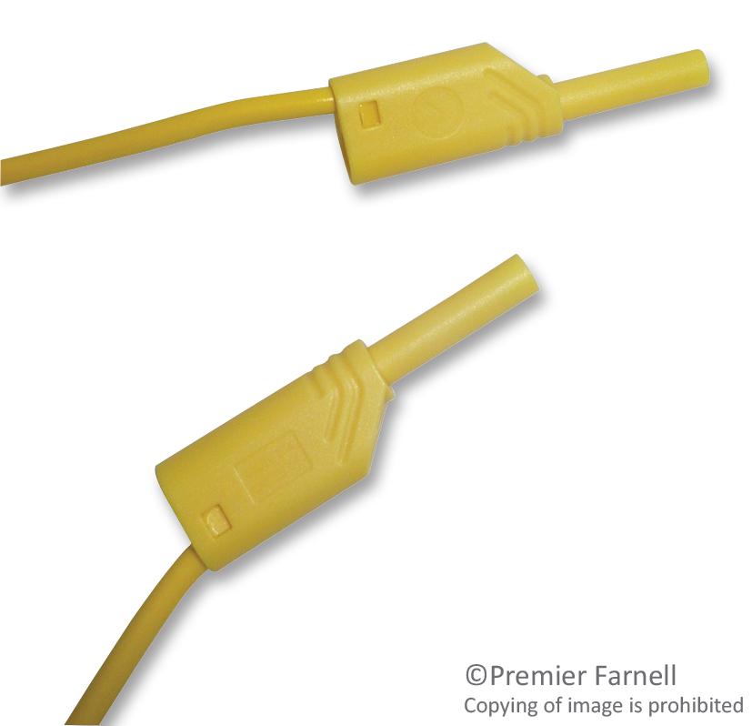 Hirschmann Test And Measurement 975698703 Test Lead, Yellow, 2M, 1Kv, 10A