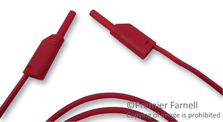 Hirschmann Test And Measurement 975696701 Test Lead, Red, 1M, 1Kv, 10A