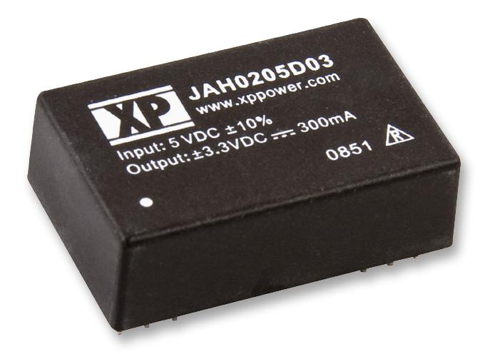 XP Power Jah0205S3V3 Dc/dc Converter, 2W, One 3.3V O/p