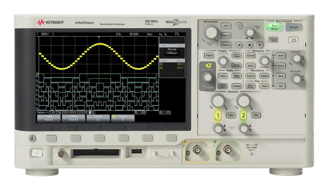 Keysight Technologies Msox2022A Oscilloscope, 2+8Ch, 200Mhz, 1Gsps