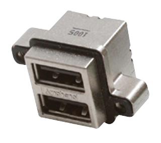 Amphenol Communications Solutions Musbc111M5 Usb Stack Connector, 2.0, A Rcpt, 8Pos