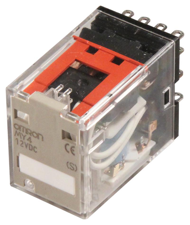 Omron Industrial Automation My4  Dc12 Relay, 4Pdt, 250Vac, 30Vdc, 5A