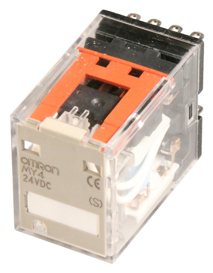 Omron Industrial Automation My4  Dc24 Power Relay, 4Pdt, 3A, 24Vdc, Socket