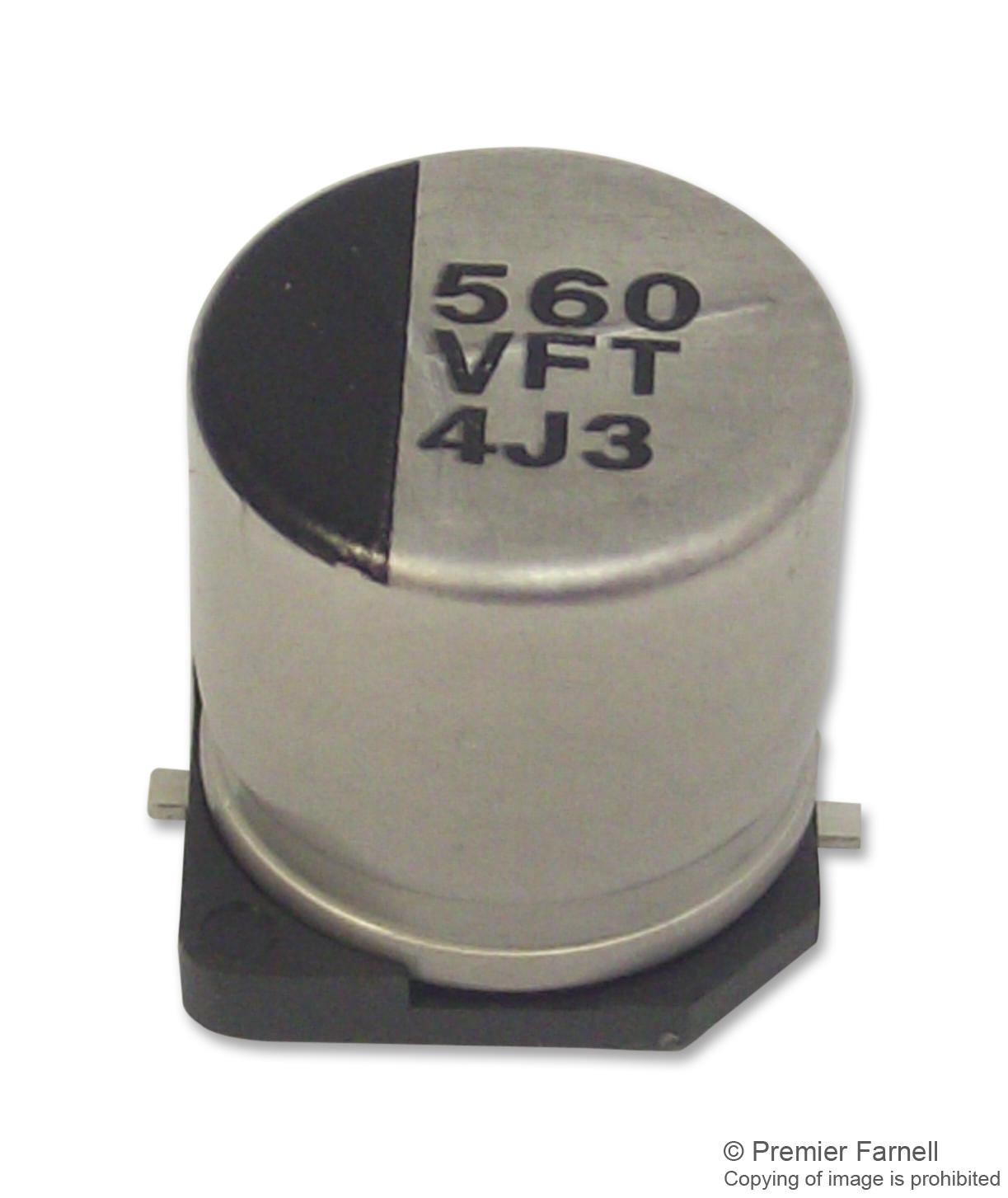 Panasonic Eeeft1V561Ap Capacitor, 560Îf, 35V, Radial, Smd