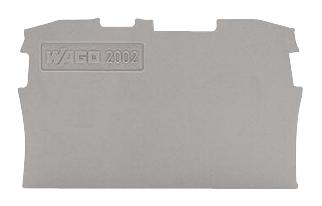 WAGO 2002-3291 End Plate, Tripple Deck, Grey