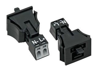 WAGO 890-712 Plug, Winsta Mini,snap-In, 2Pole,blk