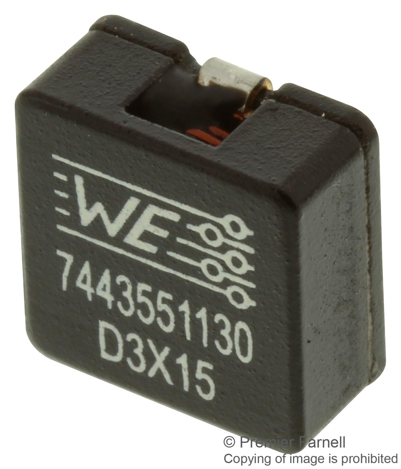 WÃ¼rth Elektronik 7443551130 Inductor, 1.3Uh 20% 25A, Hci 1365