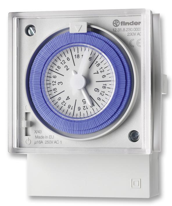 Finder Relays Relays 12.31.8.230.0007 Timeswitch, Weekly, 1Co, Spdt