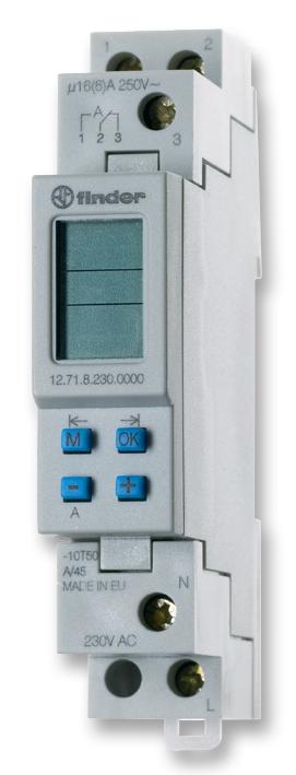 Finder Relays Relays 12.71.8.230.0000 Timeswitch, Weekly, 1Co, Spdt