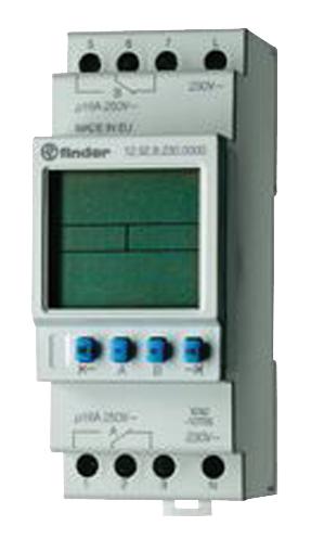 Finder Relays Relays 12.92.8.230.0000 Timeswitch, Weekly, 2Co, Dpdt