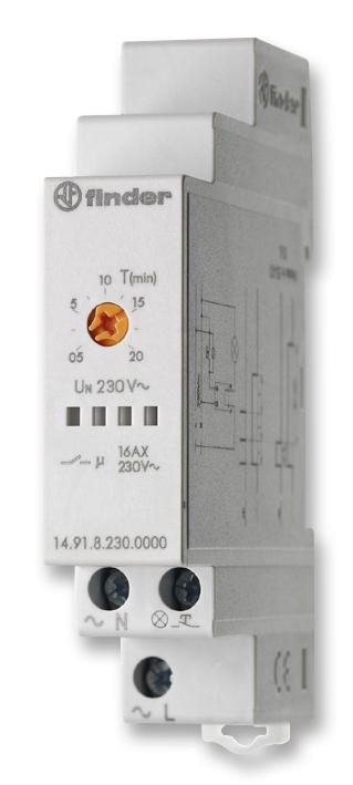 Finder Relays Relays 14.91.8.230.0000 Timer, Staircase, 1No, Spst