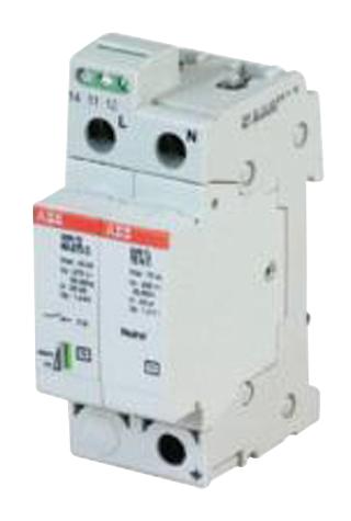 Abb Ovr T2 1N 15 275 P Mains Surge Protector, 275Vac, Din Rail