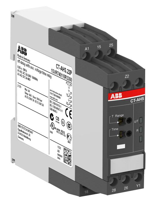 Abb Ct-Ahs.22P Timer, Off Delay, 2Co, Push Terms