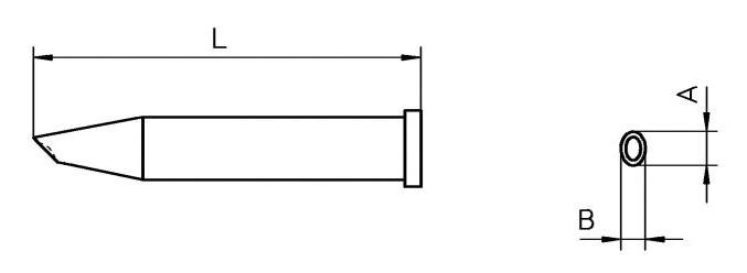 Weller Xt Gw Tip, Pb-Free, 2.3/3.2mm