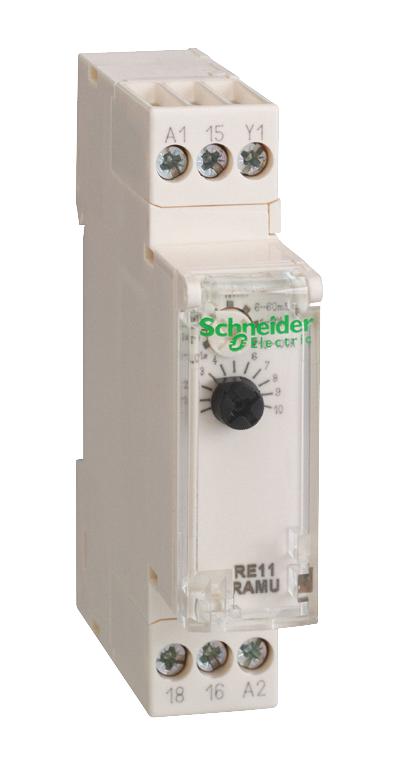 Schneider Electric Re17Rbmu Time Delay Relay, Spdt, 100H, 250Vac