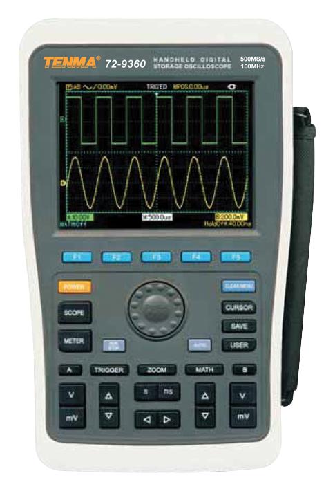 Tenma 72-9360 Oscilloscope, Handheld Dso, 2Ch, 100Mhz