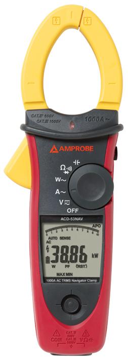 Beha-Amprobe Acd-53Nav Clamp Meter, Trms, Navigator, 1000A Ac