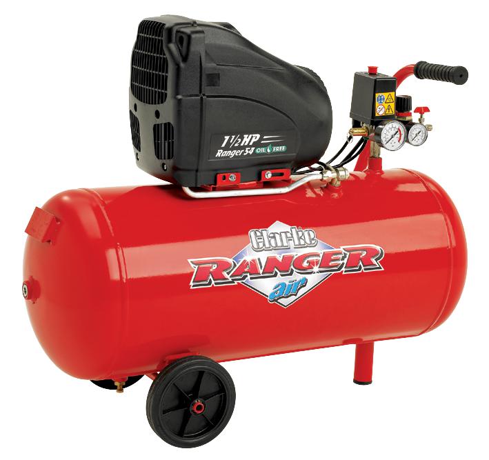 Clarke International Ranger 54 Air Compressor, 54L, Oil-Free, Uk