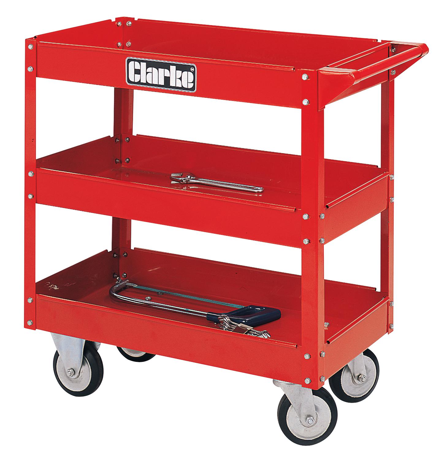 Clarke International Ctt5 Service Trolley, 3 Tier, 100Kg