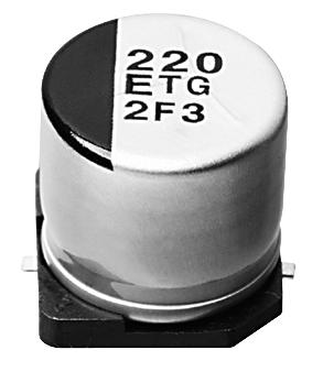 Panasonic Eeetg1H101Up Capacitor, 100Îf, 50V, Smd