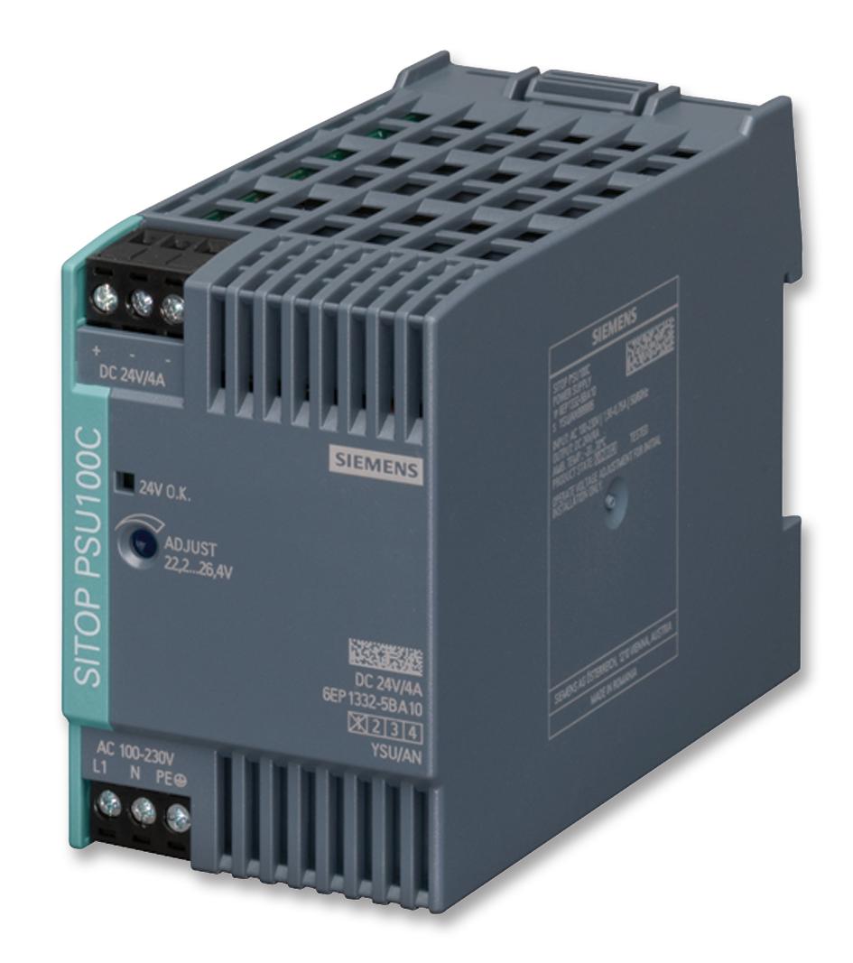 Siemens 6Ep1332-5Ba10 Psu, Sitop, Ac/dc, 24V, 4A