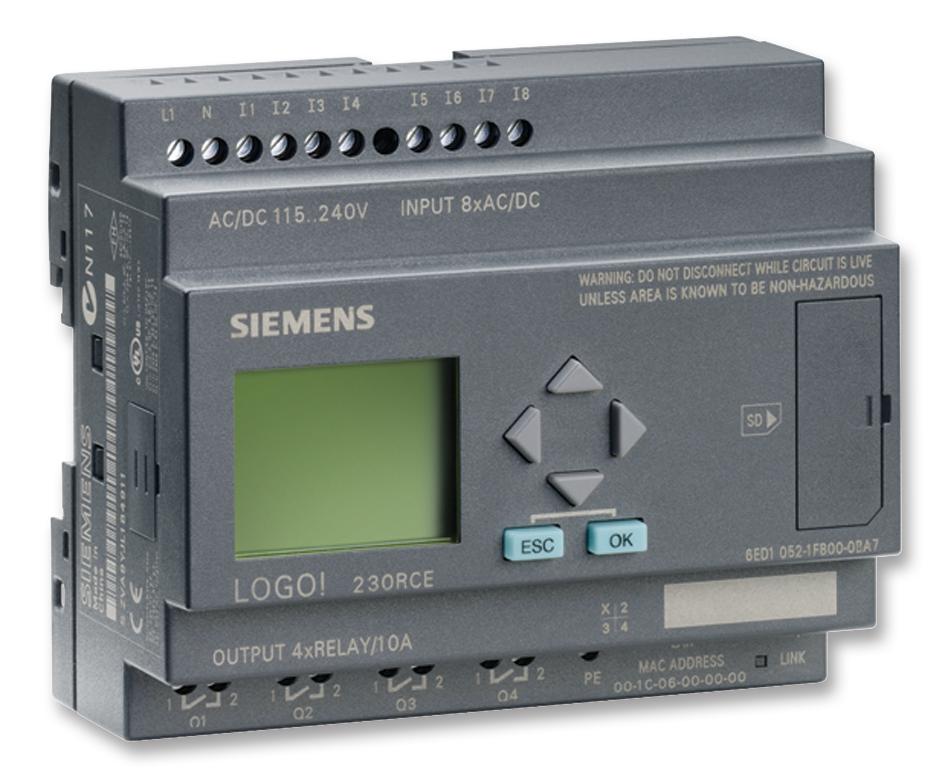 Siemens 6Ed1052-1Fb00-0Ba7 Logic Module, 8I/p, 4O/p, 230V