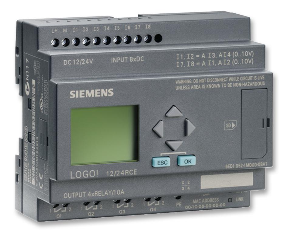 Siemens 6Ed1052-1Md00-0Ba7 Logic Module, 8I/p, 4O/p, 12V/24V