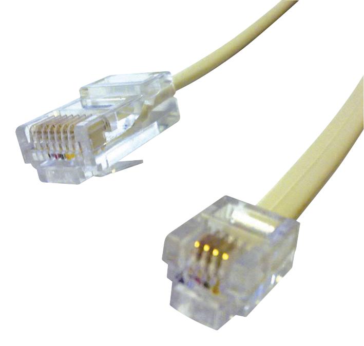 Videk 4093-5 Plug Convertor Cable, Rj45 To Rj11, 5M