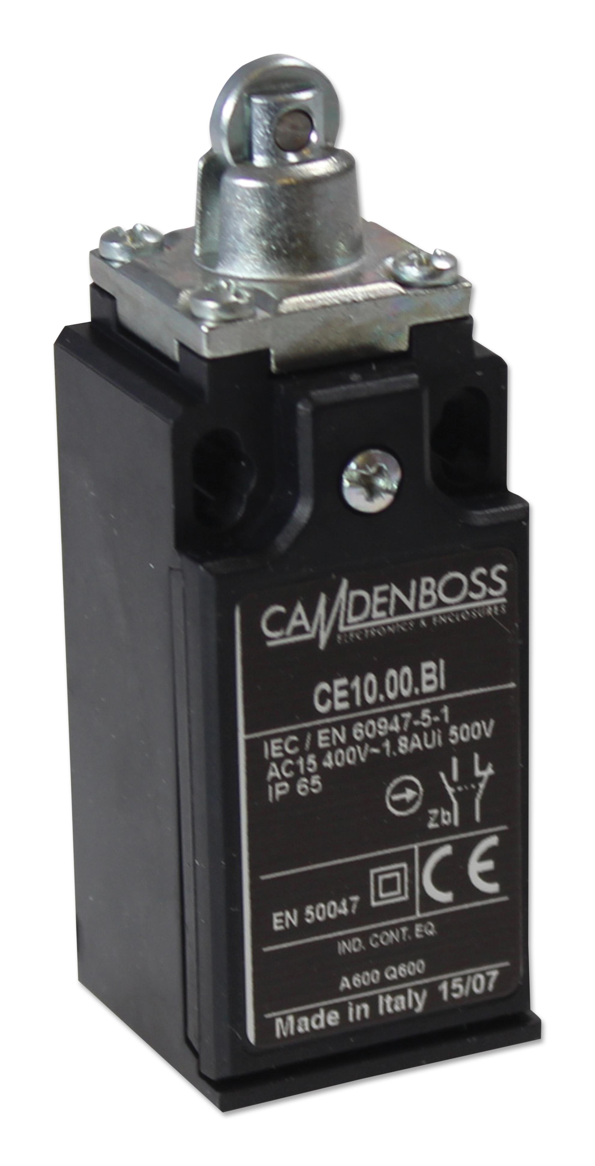 CamdenBoss Ce10.00.bi Limit Switch, Roller Button, Plastic