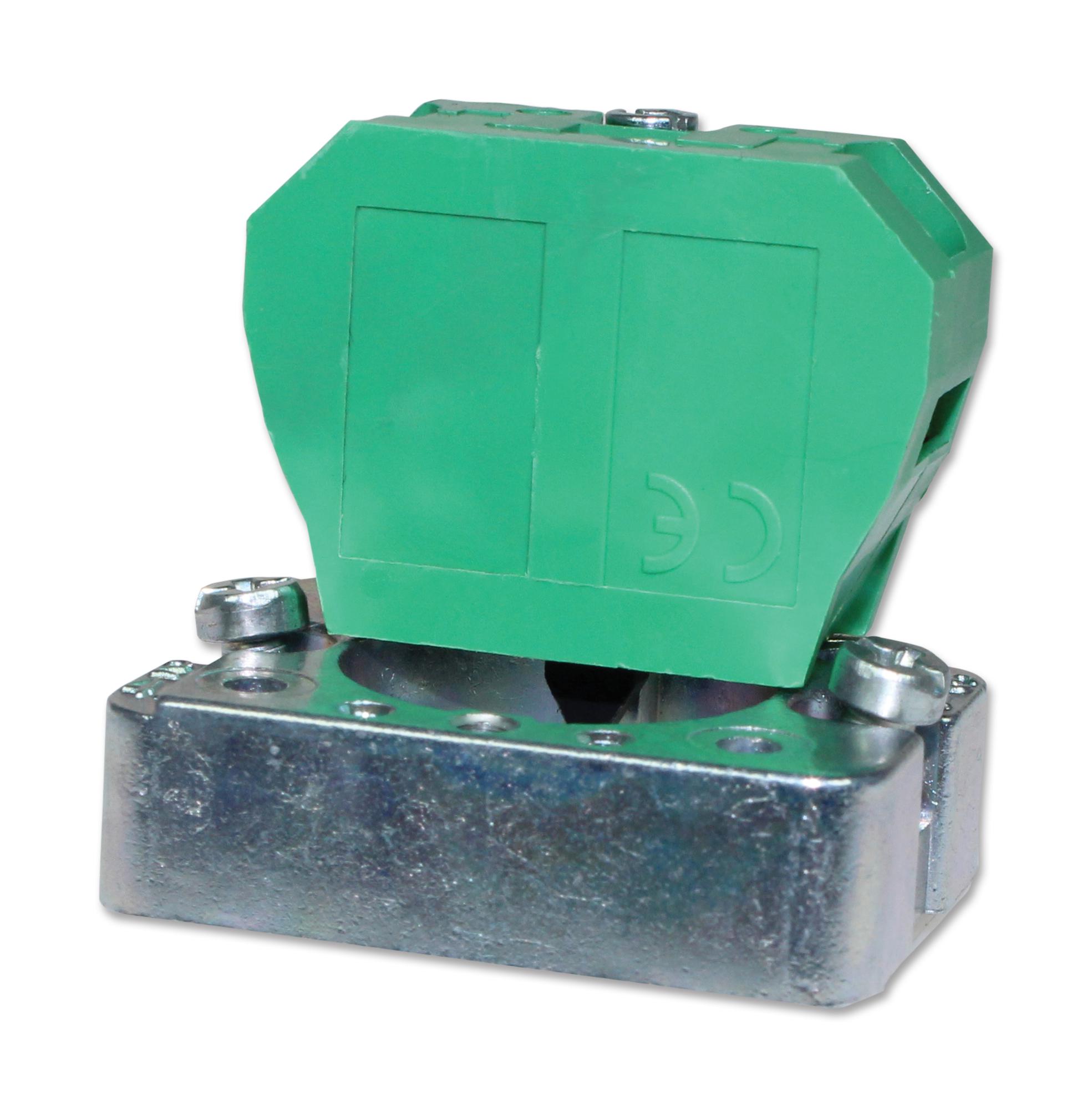 CamdenBoss Cc10B Contact Block, W/mounting Plate, Green