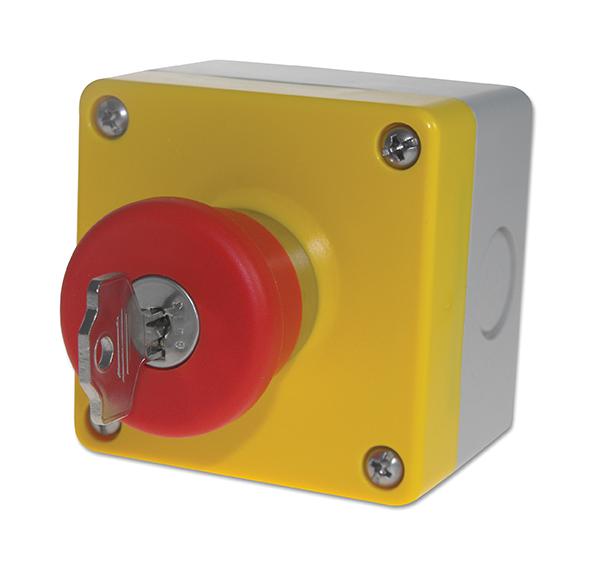 CamdenBoss Csc1-60 Switch, E-Stop, 40mm, Red, Key Release