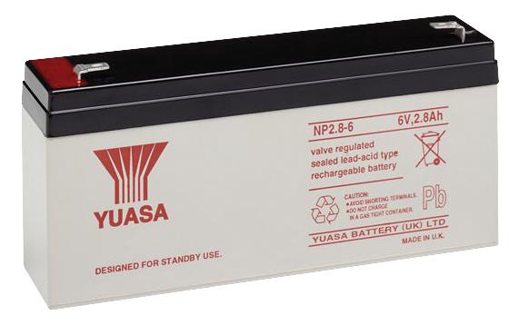 Yuasa Y2.8-6 Battery, Lead Acid, 6V, 2.8Ah