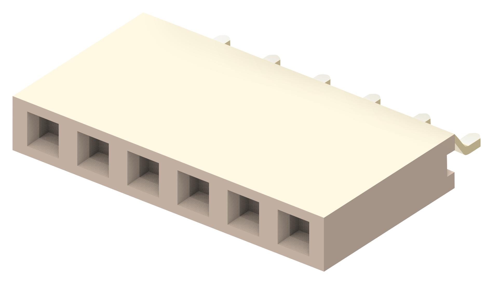 Gct Bg300-06-A-L-A Receptacle, Smt, R/a, 2.54mm, 6Way