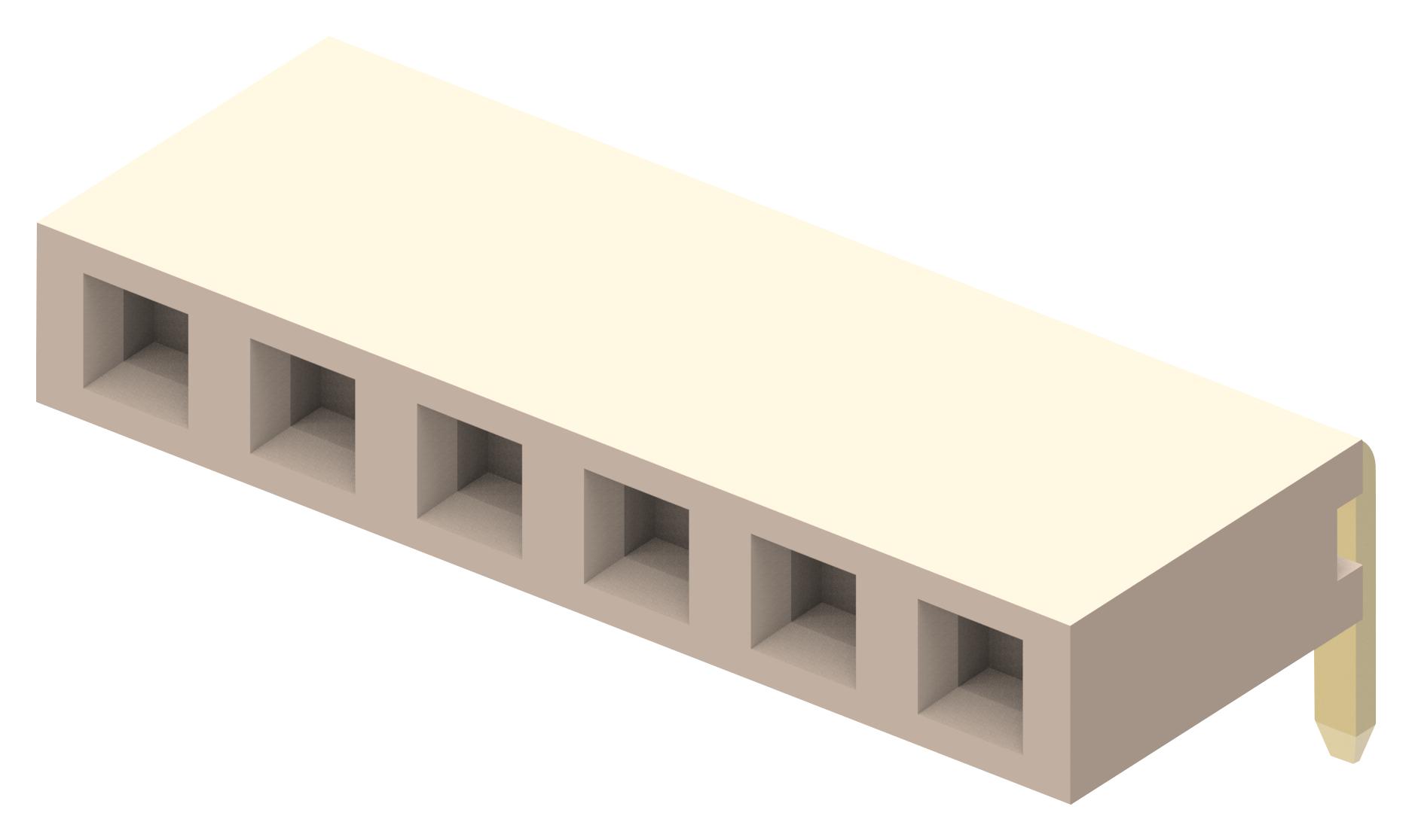 Gct Bg302-05-A-L-G Receptacle, 2.54mm, Tht, R/a, 5Way