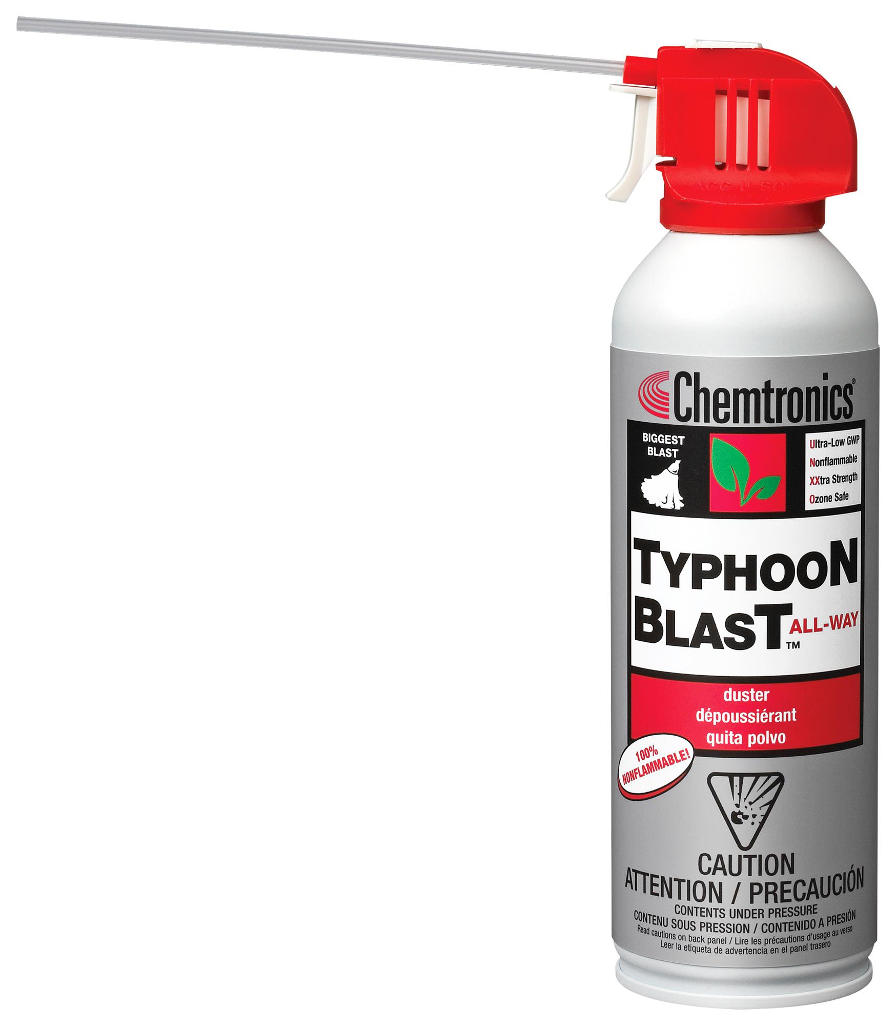 Chemtronics Es1624E Air Duster, Typhoon Blast All Way, 200Ml