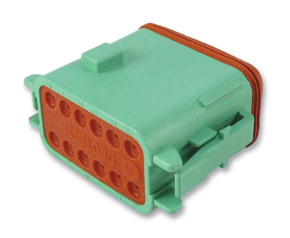 Deutsch Connectors / Te Connectivity Dt06-12Sc-Ce06 Plug, Dt, Green, C Key, 12Way