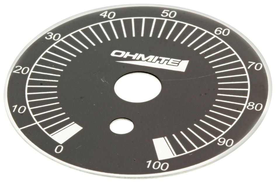 Ohmite 5000E Plate, Dial, Aluminum, Black