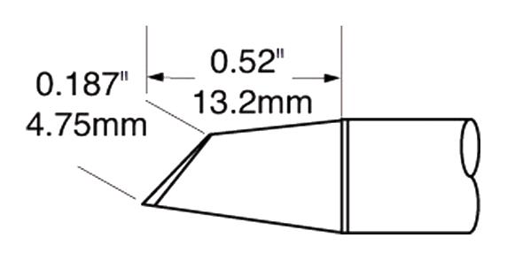 STV-DRH440A Metcal, Soldering Iron Tip, Drag Hoof, 4.75 mm | Farnell UK