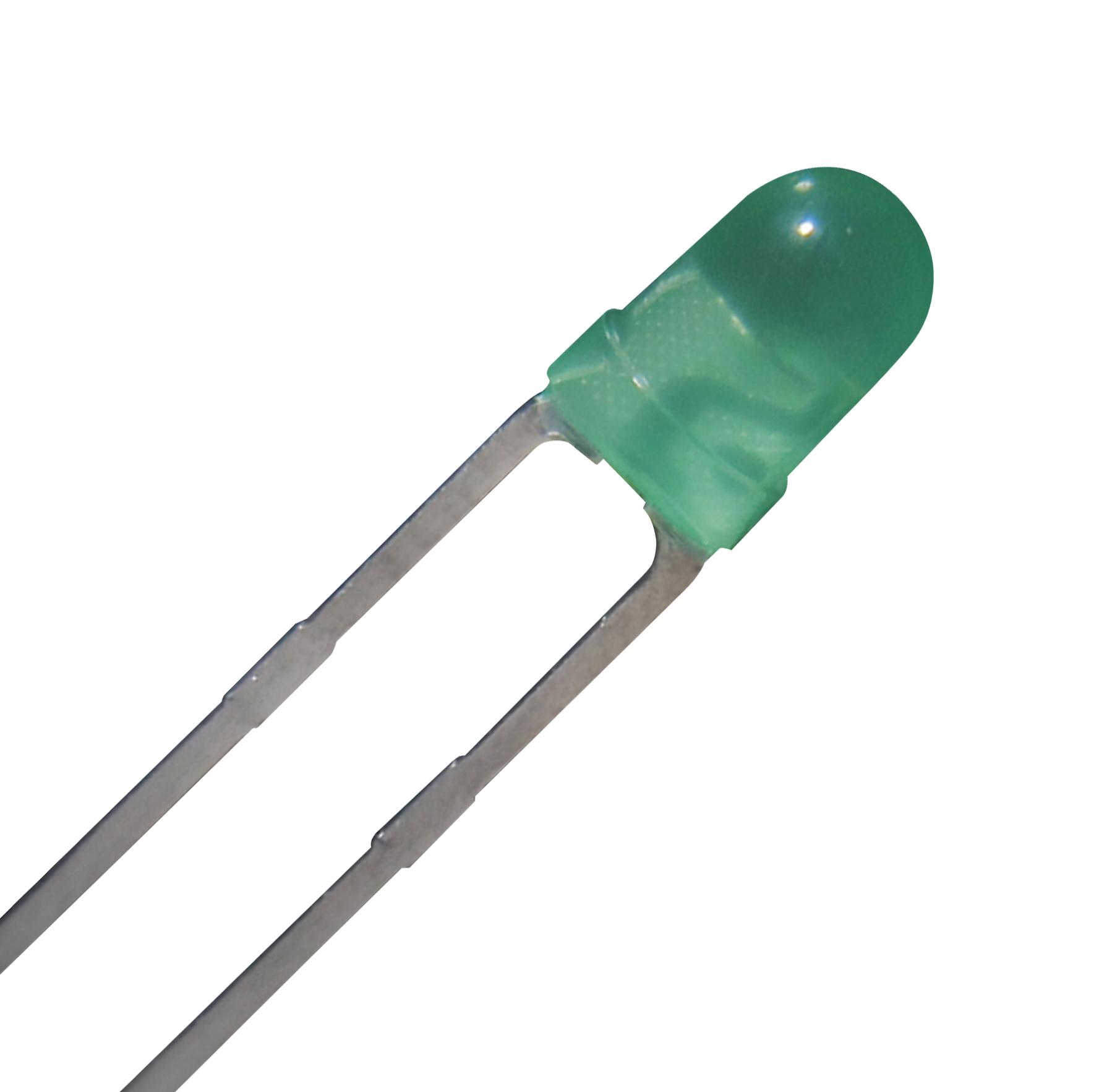 Kingbright L-934Gd-12V Led, Resistor, 3mm, Green, 12V