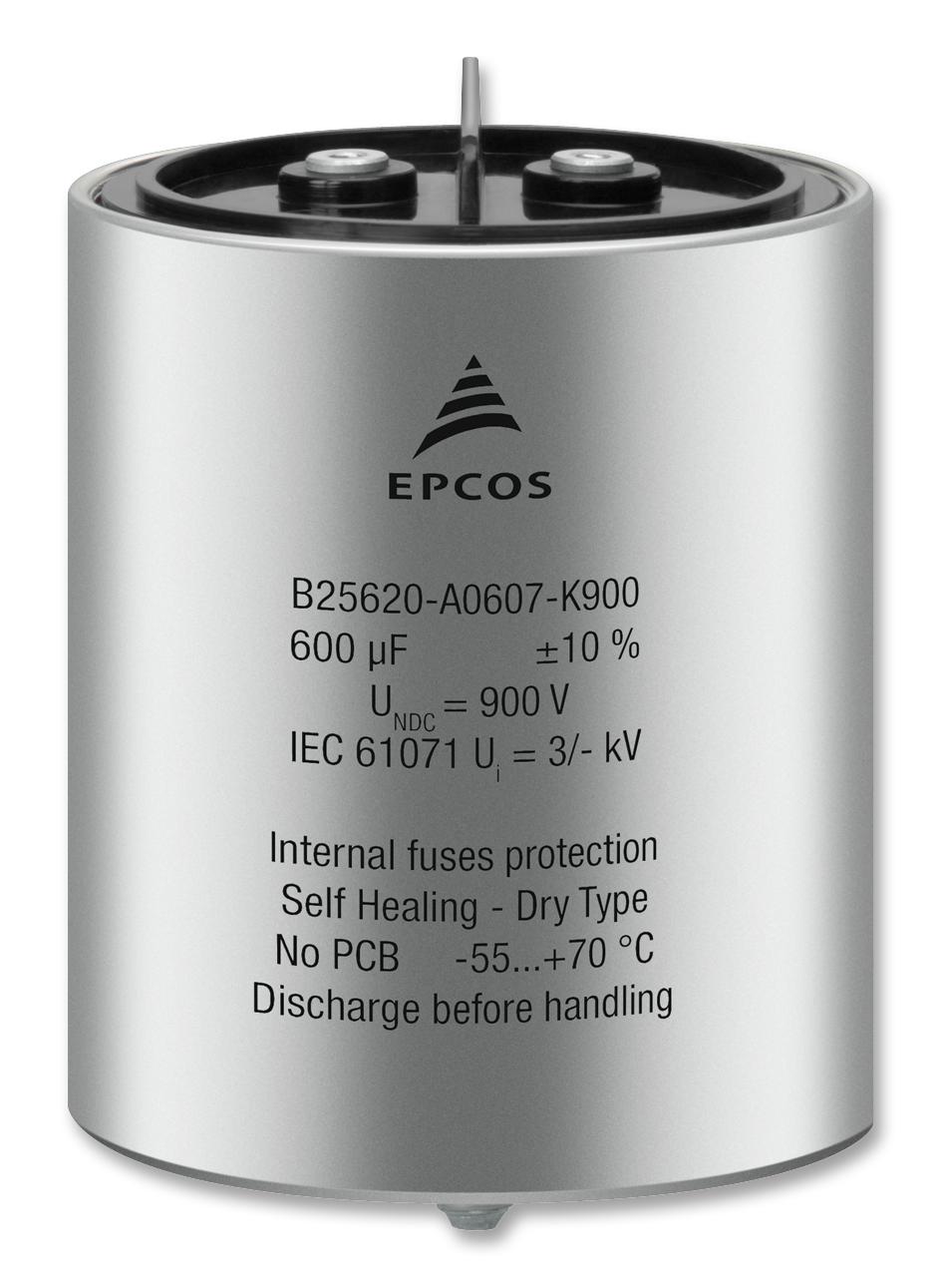 EPCOS B25620B0118K883 Capacitor, 1100Uf, 900V, Film, Screw